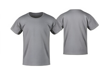 Men's grey T-Shirt Template for Design Mockup and Print. Generative AI