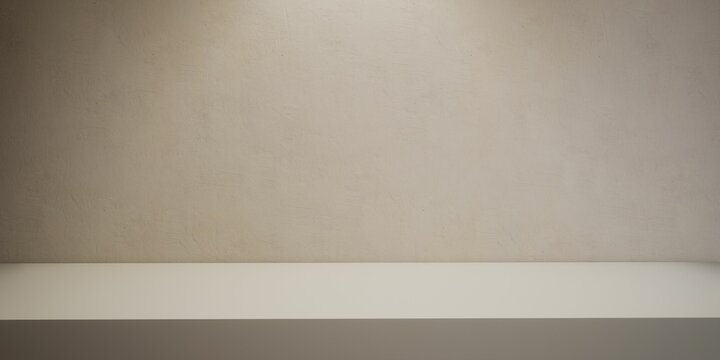 stand de pr&eacute;sentation, support pour photo produit, plan b&eacute;ton avec mur en arri&egrave;re plan, rendu 3d,