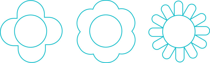 flowers and flower petals, flowers vector icons