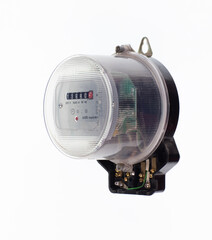 electric meter isolated on white background