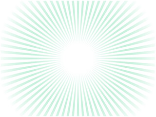 Obraz premium うっすらと抽象的な集中線イメージ背景_グリーン