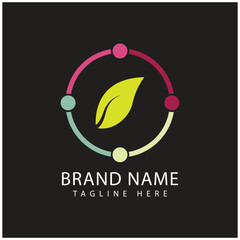 green garden logo vector and symbol