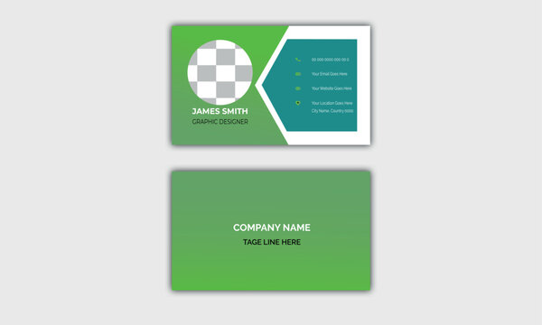 Minimalist business card template, Free vector clean style modern business card template

