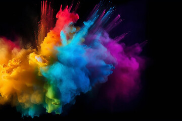 Fototapeta na wymiar colorful background with smoke Generative AI