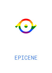 Epicene gender orientation rainbow symbol sexual icon