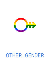 Other gender orientation rainbow symbol sexual icon