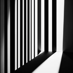 ai generated illustration abstract of  black and white lines