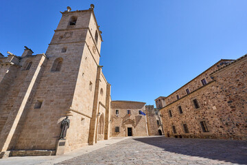 Fototapeta na wymiar city scape of medieval and moorish city of Caceres, Extremadura, Spain