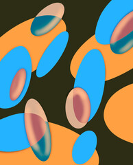 Orange Blue Bubbles HD 