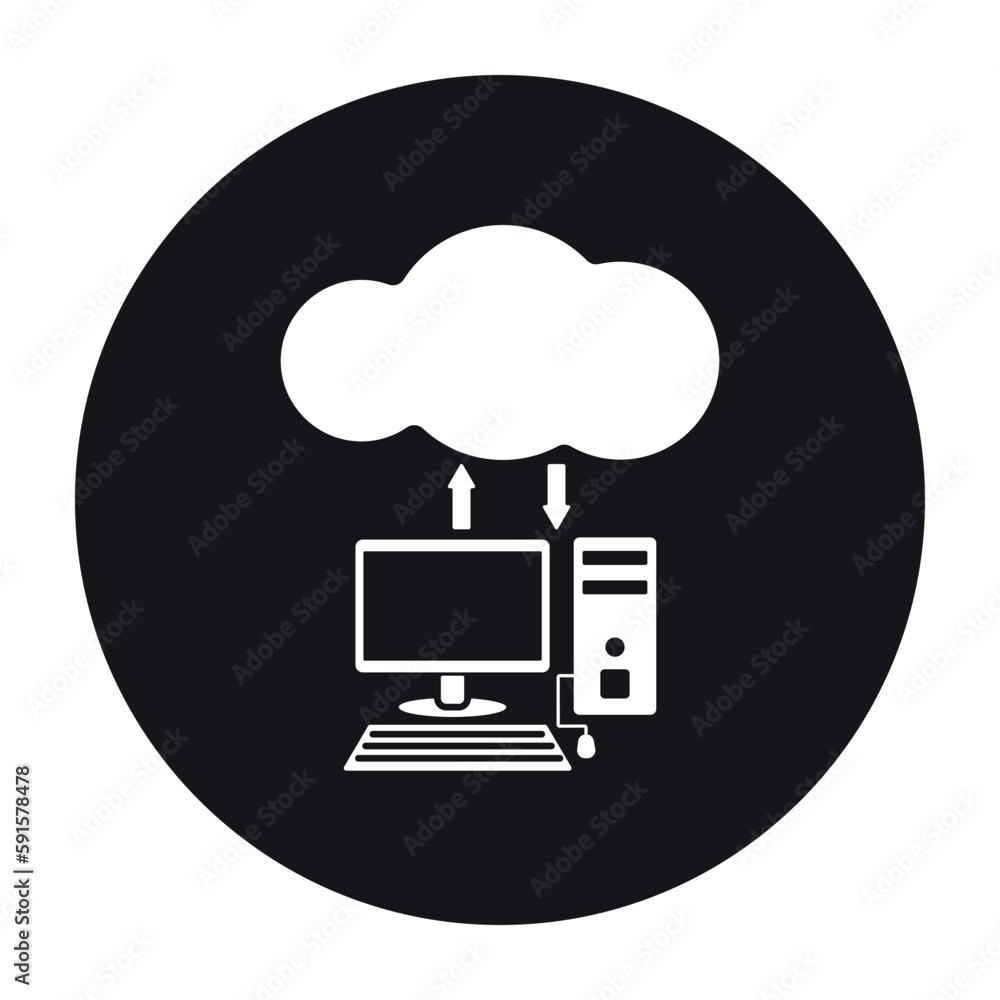 Poster cloud technology computing concept. modern cloud technology.