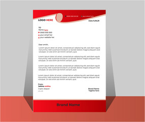 abstract halftone style letterhead template design