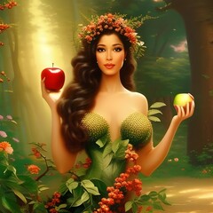 Eve with apples