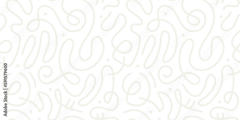Aufkleber fun line doodle seamless pattern. creative abstract squiggle style drawing background for children o