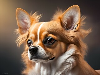 Chihuahua, companion, family and toy dog breed, mammal, pet, domestic animal - AI generated, generative AI
