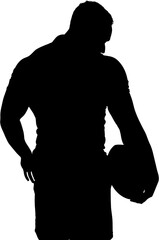 Fototapeta premium Rugby player looking down