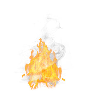 Studio shot of burning flame