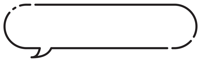 Obraz premium 吹き出しのイラスト12【破線】