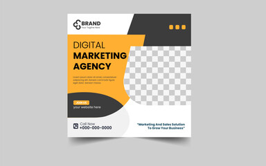 Digital marketing agency social media and post template