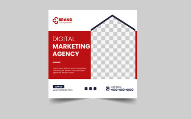 Digital marketing agency social media and post template