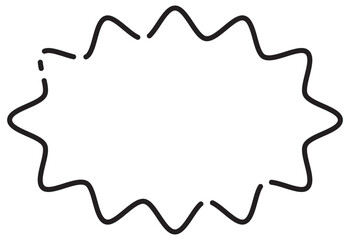 吹き出しのイラスト20【破線】