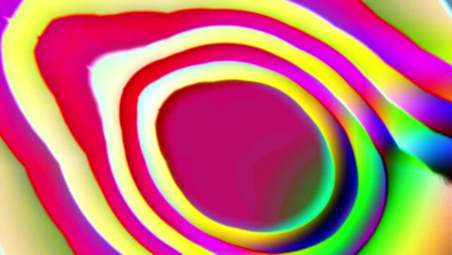 Zebra posterized colorful gradient ellipse background. 2D computer rendering motion graphic. 2D digital effect pattern