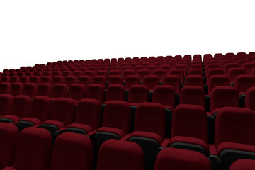 Threater chairs in empty auditorium