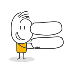 Stick figures. Numbers. Isolated on white background. Hand drawn Doodle Line Art Cartoon Design character.