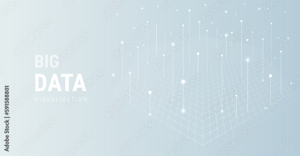 Aufkleber Big data visual information background. Social network concept. Connection vector background.