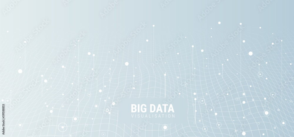 Aufkleber Big data visual information background. Social network concept. Connection vector background.