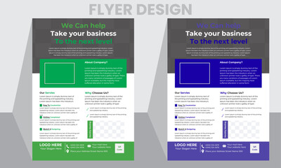 Corporate creative colorful business flyer template design.