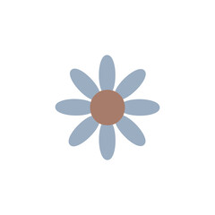 funny groovy playful flower in 60s style