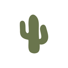 funny cactus in retro boho colors
