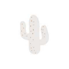 funny cactus in retro boho colors