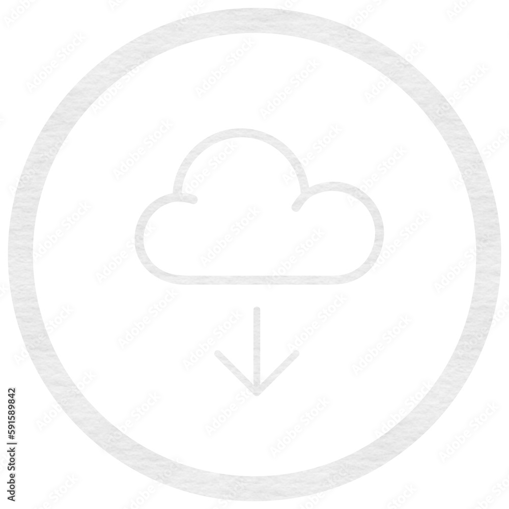 Poster digital image of cloud with arrow symbol in circle
