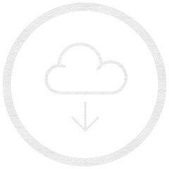 Digital image of cloud with arrow symbol in circle