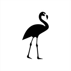 flamingo silhouette Vector Logo Design Template