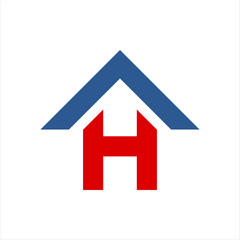 Initial Letter H with building real estate Vector Logo Design Template
