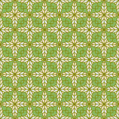 Creative floral geometry seamless vector tile pattern. Abstract flower repeating tiling wallpaper.