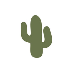 funny cactus in retro boho colors. cactus illustration