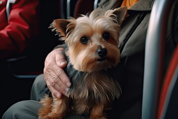 dog in public transport, generative ai