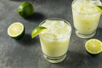 Homemade Sweet Refreshing Brazilian Lemonade - obrazy, fototapety, plakaty