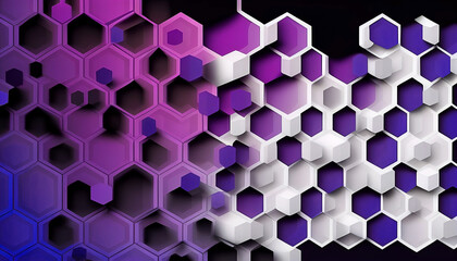 abstract hexagon and lines. AI gnerated