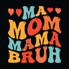 Cute mothers day card with heart