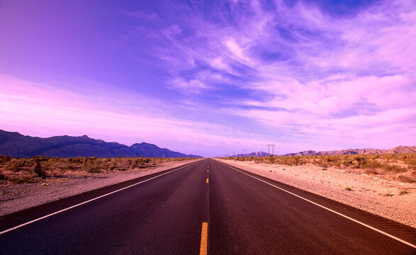 Desert Road, Nevada, USA