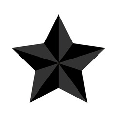 Star icon.Black star symbol