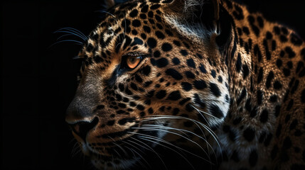 Fototapeta na wymiar close up portrait of leopard