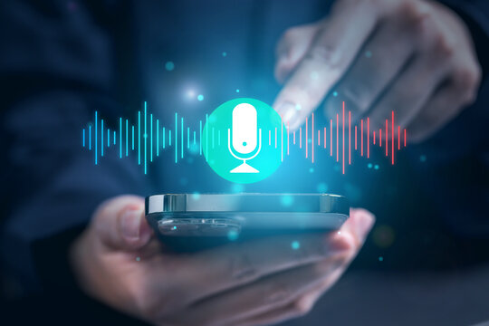 Record icon technology style. smartphone recording voice sound.