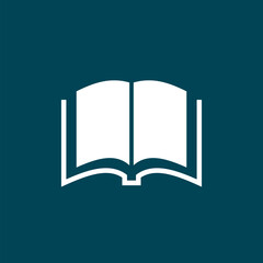  Open book icon  isolated on dark background