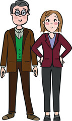 Adult couple man and woman