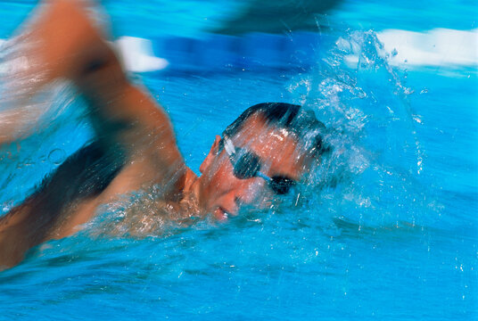 Close-Up of Male Speed Swimmer Ft. Lauderdale, Florida, USA